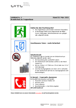 Infoblatt 1 Brandschutz im Treppenhaus