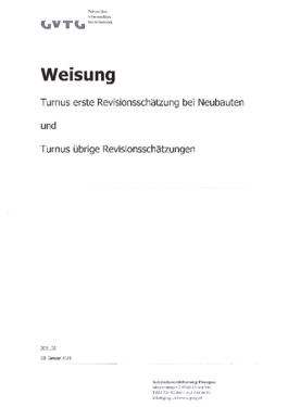 Weisung Turnus Revisionsschätzung