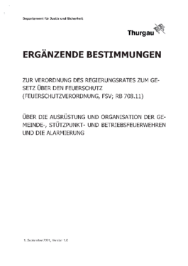 Ergänzende Bestimmungen zur Verordnung FSG