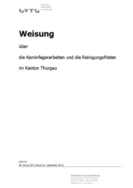 Weisung Kaminfegerarbeiten 