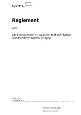 Reglement Beitragswesen Brandschutz